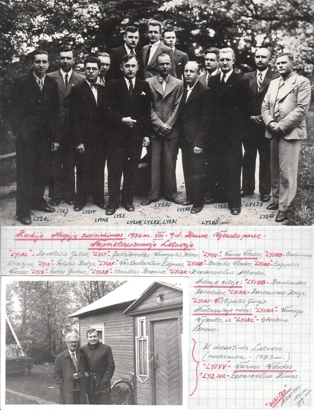 Radiomėgėjai 1936 metais  (iš WA1JZS Alberto albumo).