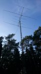 Senasis stiebas su 2el Moxon 40m ir 6el KLM (26mH)