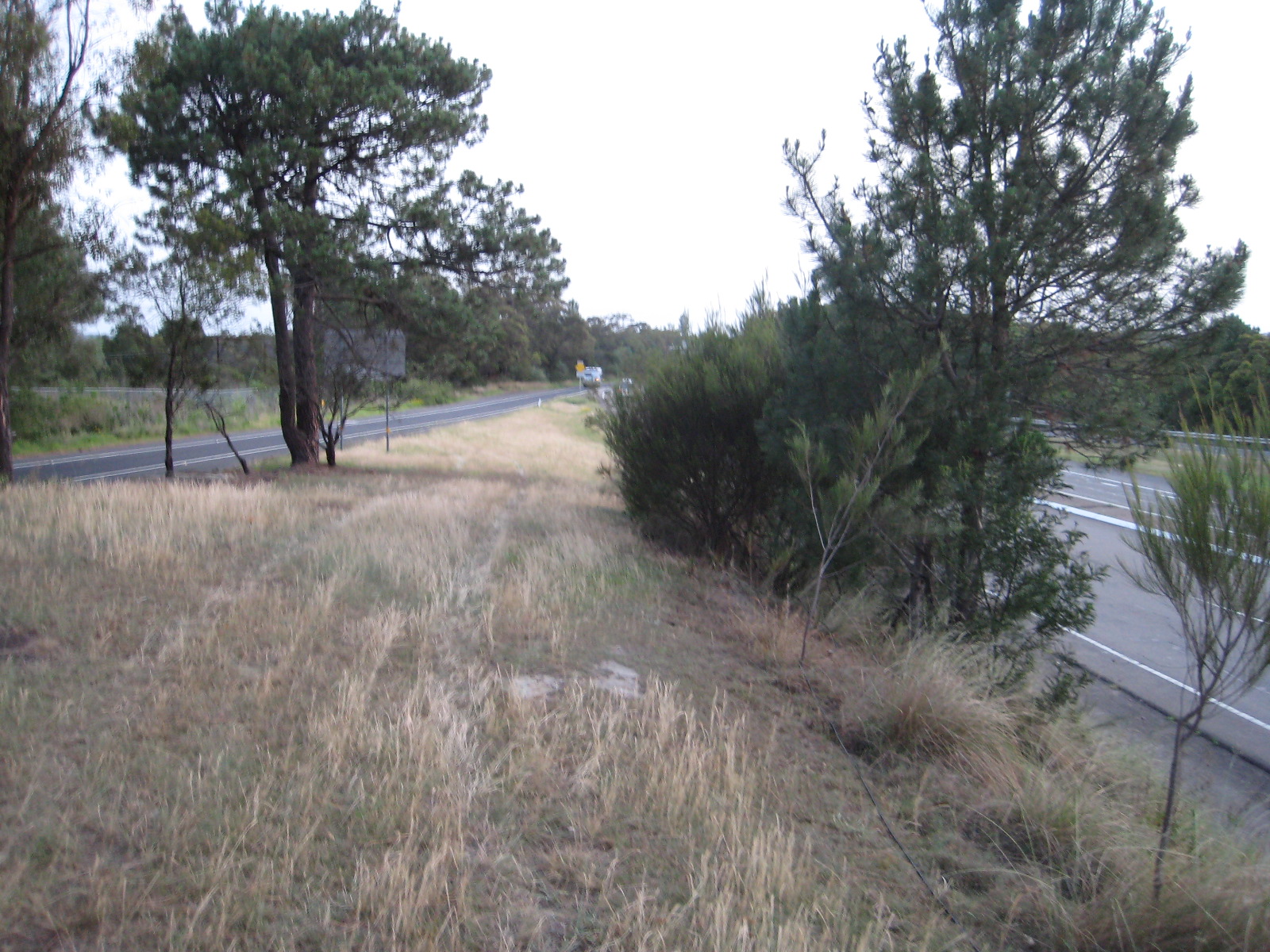 Have you ever tried to operate from a traffic island? Left (beyond the picture frame) - dual railway lines, left - Pacific