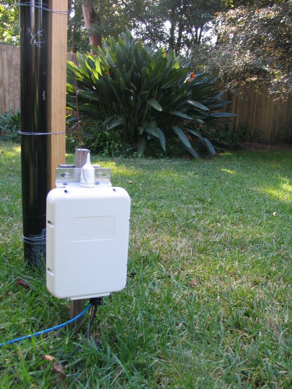 80m band vertical - 27 radials hidden in the grass