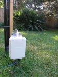 80m band vertical - 27 radials hidden in the grass