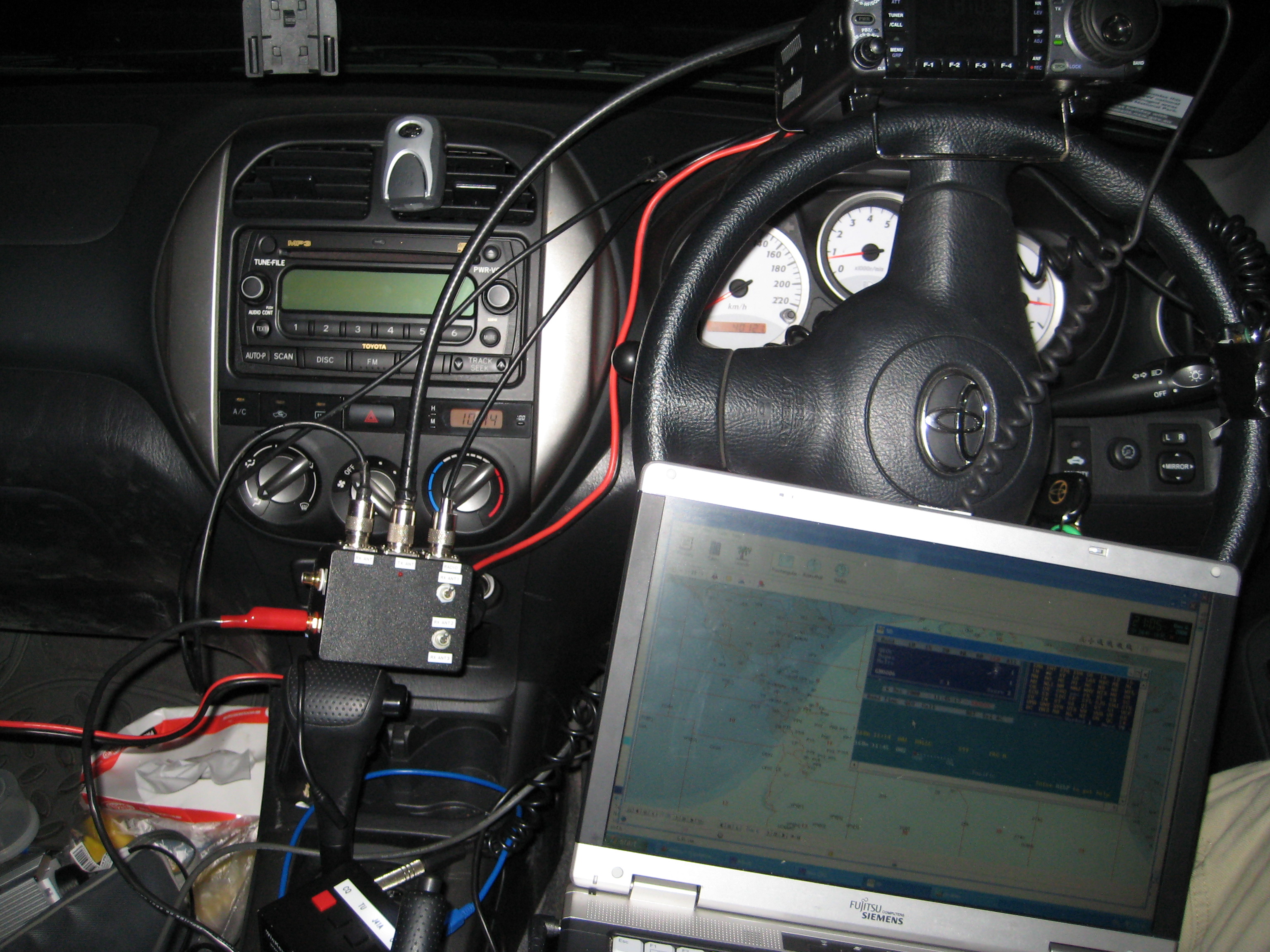 Inside the "shack"